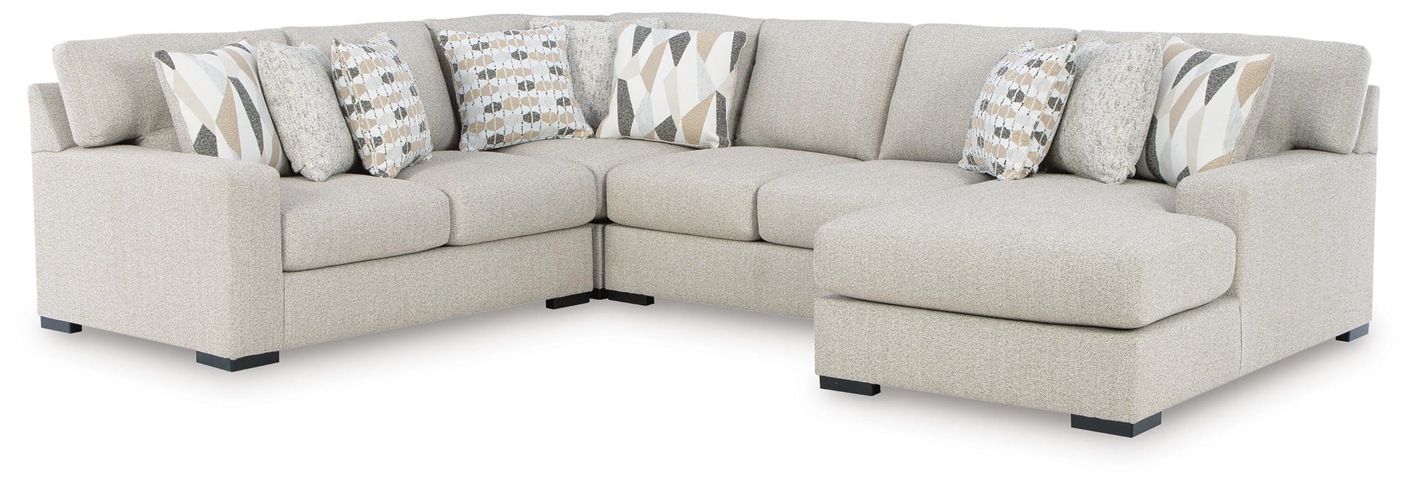 Laurelgrove Pebble Laurelgrove 4-Piece Sectional with Chaise