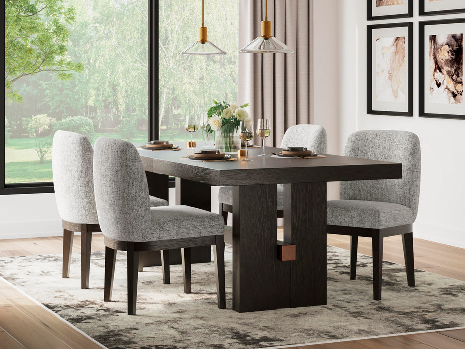 Burkhaus Dark Brown Burkhaus Dining Table and 4 Chairs