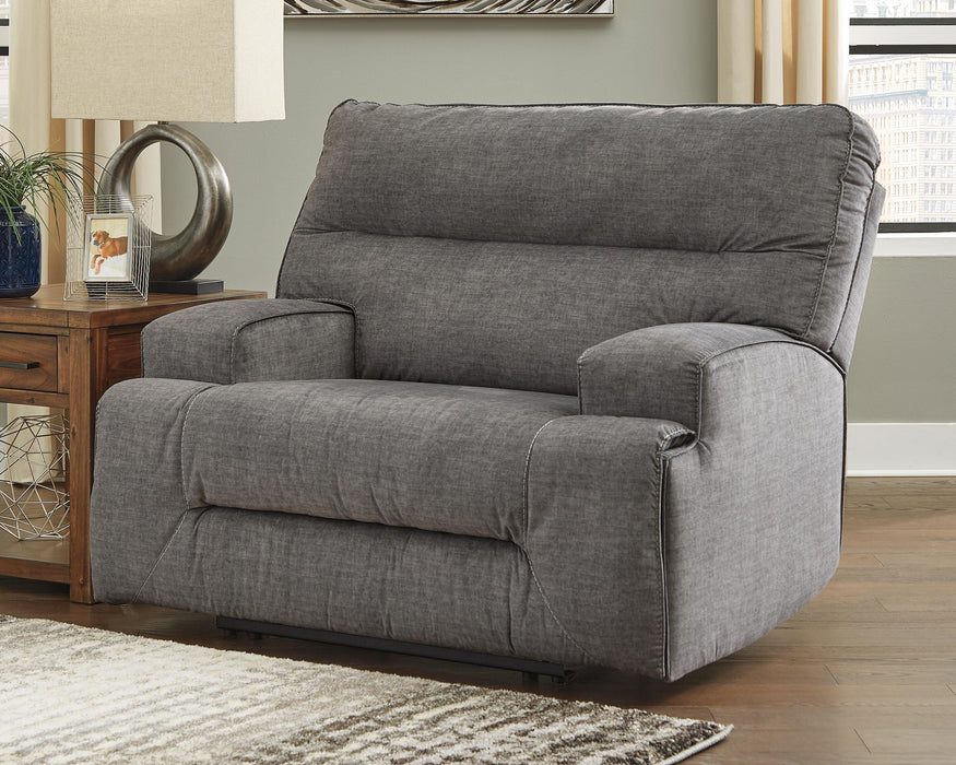 Coombs Charcoal Wide Seat Recliner