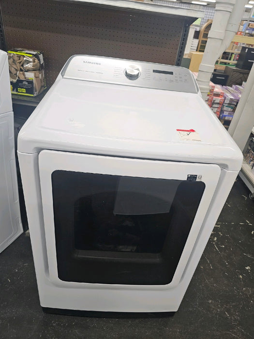 Samsung - 7.4 Cu. Ft. Smart Gas Dryer with Steam Sanitize+ - White - new
