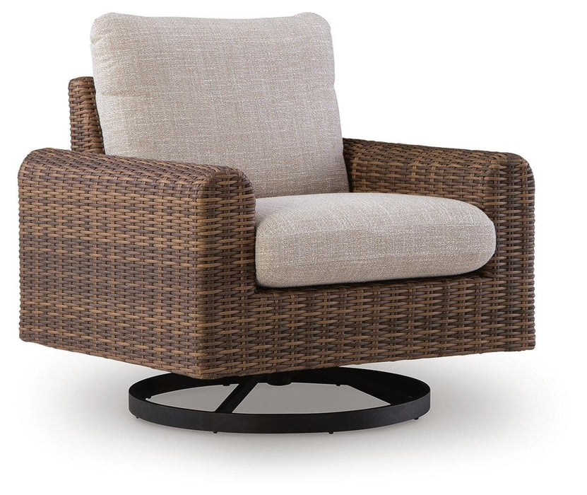 Angel Island Gray/Brown Swivel Lounge w/ Cushion