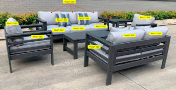 Amora Gray Back Cushion