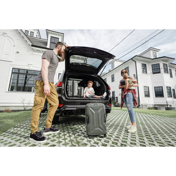 American Tourister Cargo Max 28 Hardside Large Checked Spinner Luggage Single Piece - Olive - new