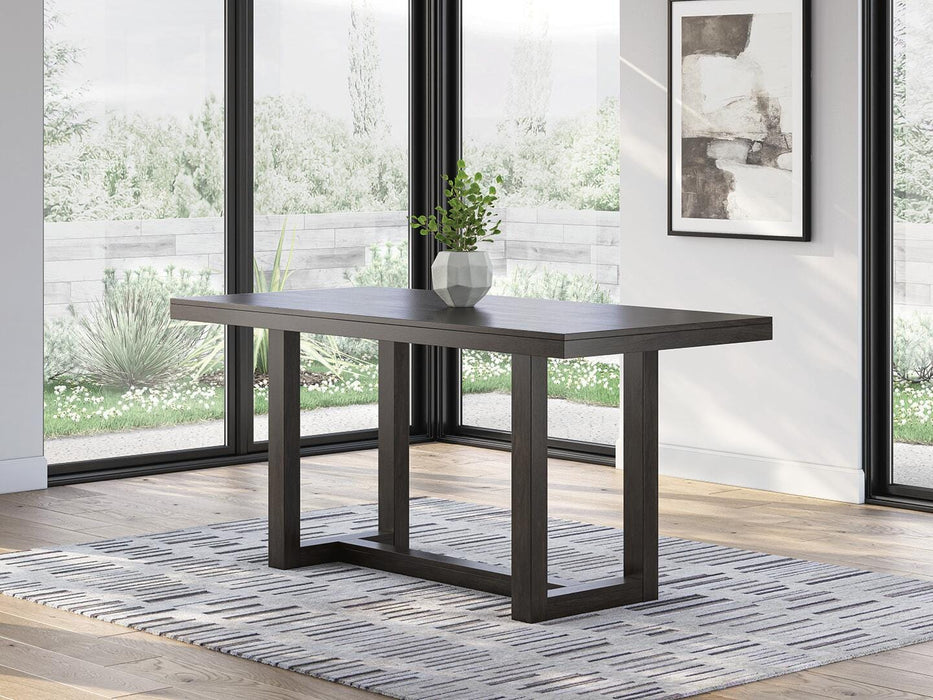 Neymorton Dark Grayish Brown RECT Dining Room Counter Table