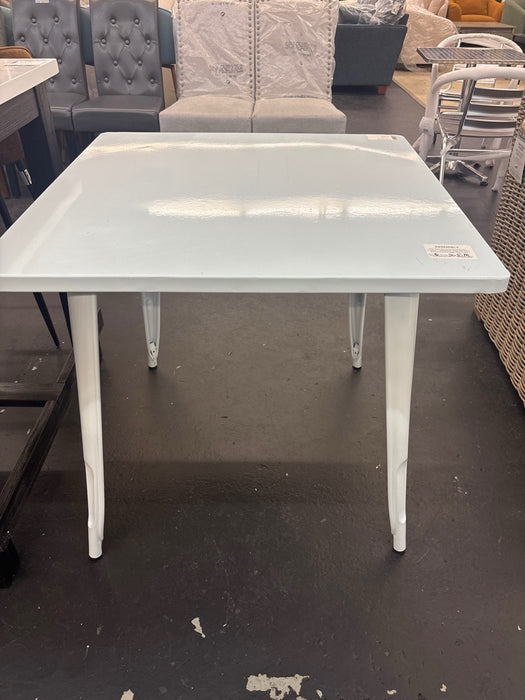 Flash Furniture Felix Commercial Grade 31.5" Square White Metal Indoor-Outdoor Table - new