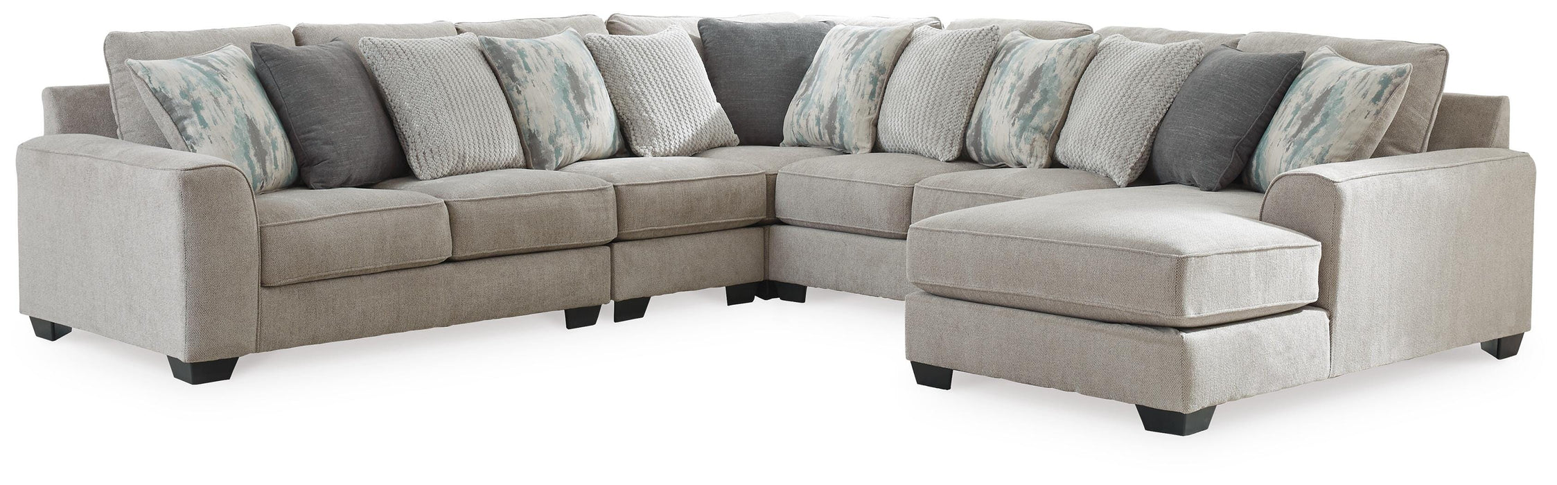 Ardsley Pewter Ardsley 5-Piece Sectional with Chaise