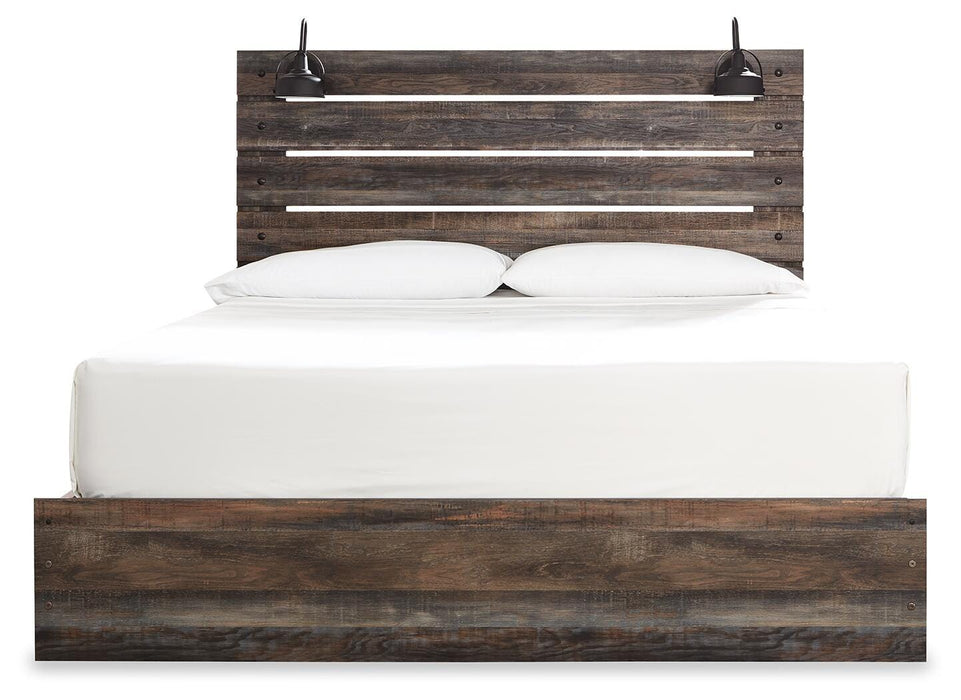 Drystan Multi Drystan King Panel Bed with 4 Storage Drawers