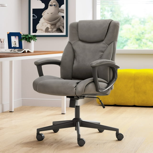 Serta Connor Office Chair Gray Bonded Leather - new