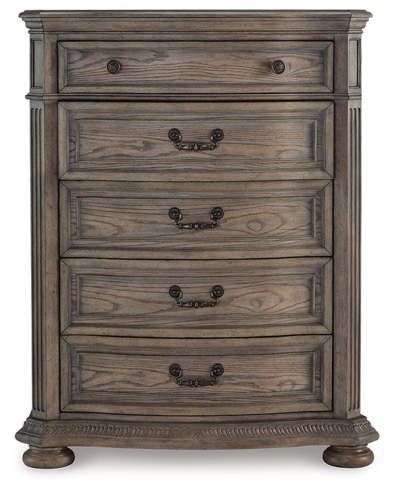 Ardenfield Light Brown Five Drawer Chest