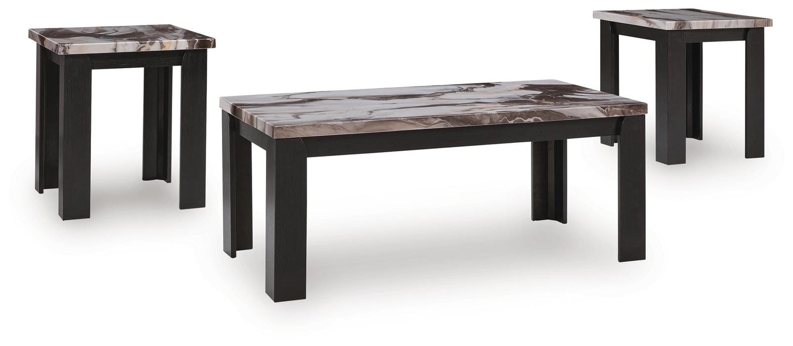 Jazmore Dark Brown Occasional Table Set (3/CN)