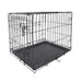 Vibrant Life Foldable 24" Metal Dog Training Crate with Divider Panel and Leak-Proof Tray