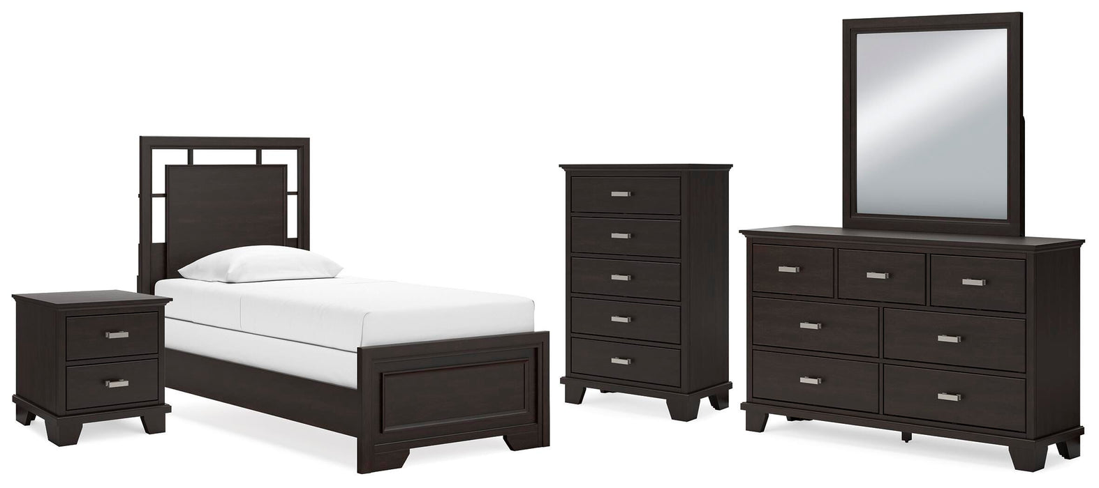 Covetown Dark Brown Bedroom Collection