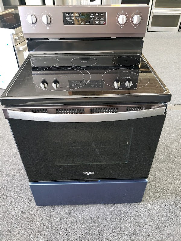 Whirlpool 30 in. 5.3 cu. ft. 5 Burner Element Electric Range in Black Stainless Steel - display_model