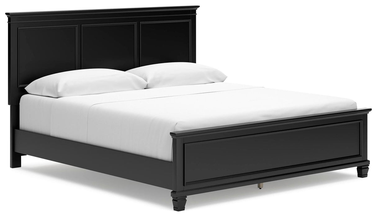 Lanolee Black Lanolee California King Panel Bed