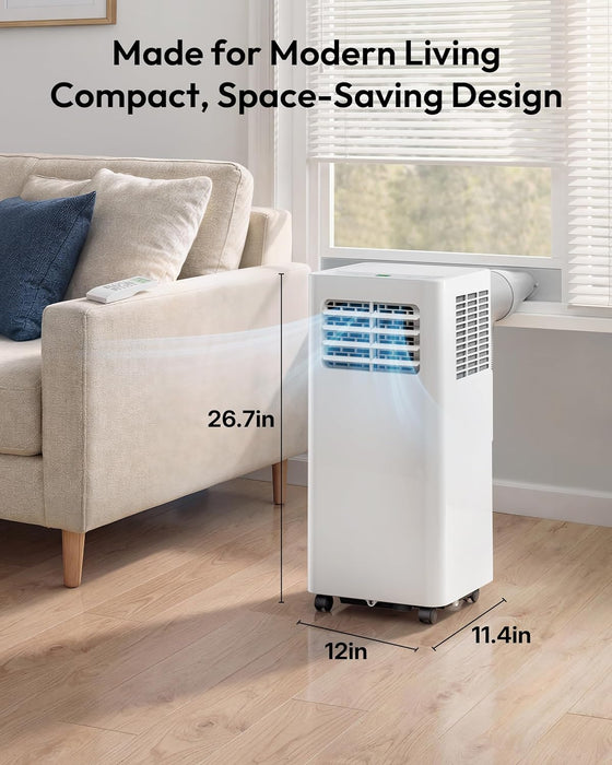 EUHOMY 8000 Btu Portable Air Conditioners, 3 in 1 Portable AC with Cool, Dry, Fan Modes, Quiet Air Conditioners with 24H Timer & Sleep Modes, with Remote, for Bedroom, Apartments up to 350 Sq.Ft - new