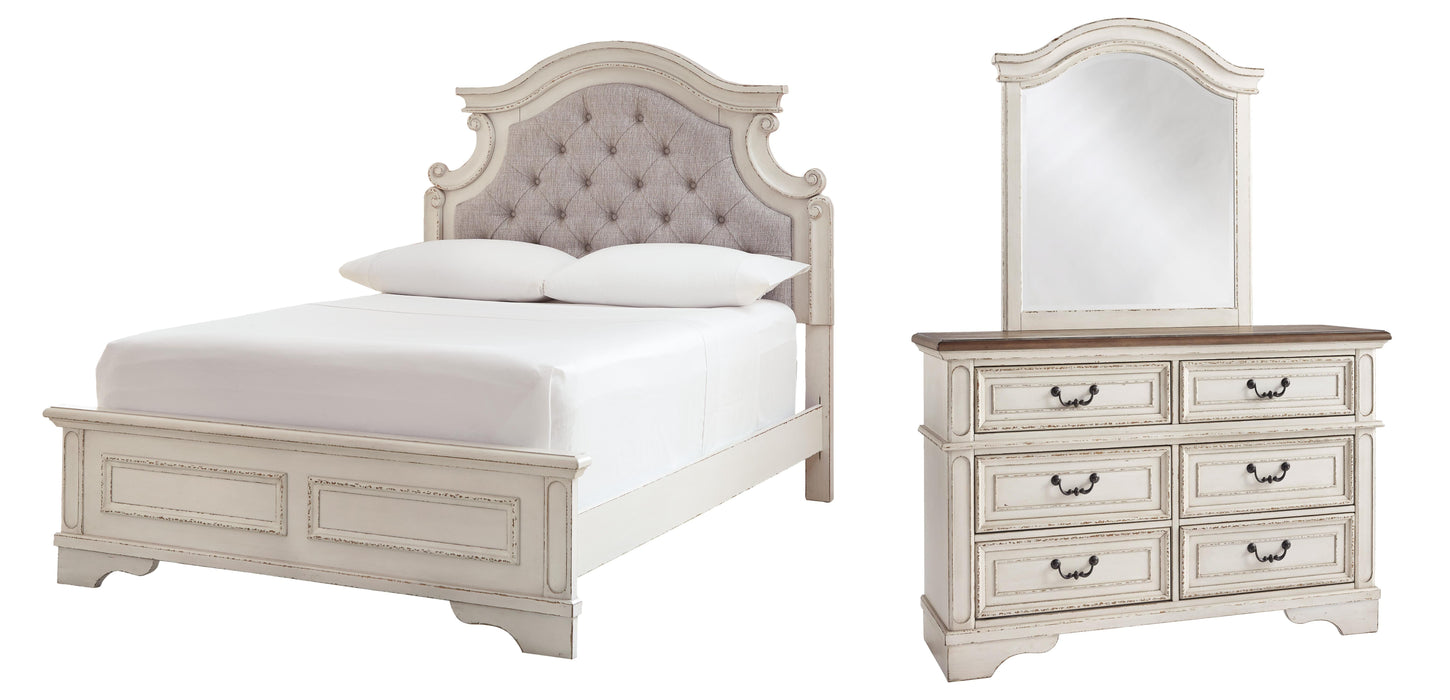 Realyn Chipped White Panel Bedroom Collection