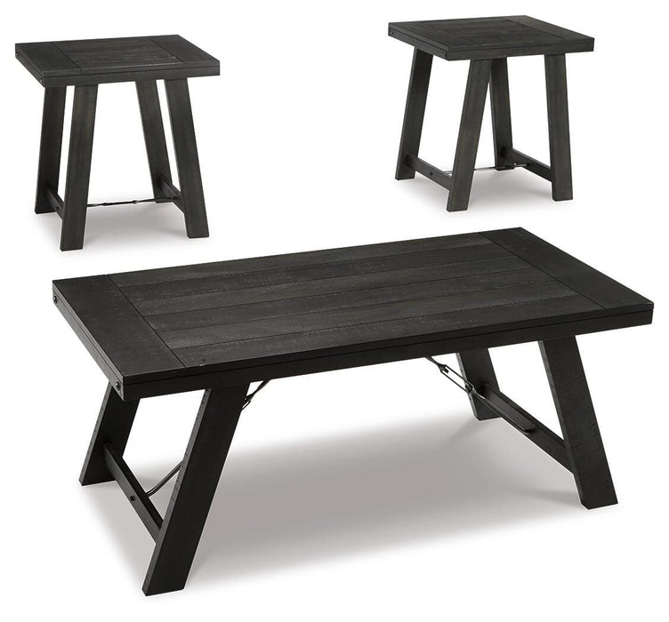 Noorbrook Black/Pewter Occasional Table Set (3/CN)