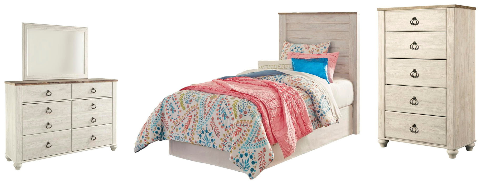 Willowton Whitewash Panel Bedroom Collection