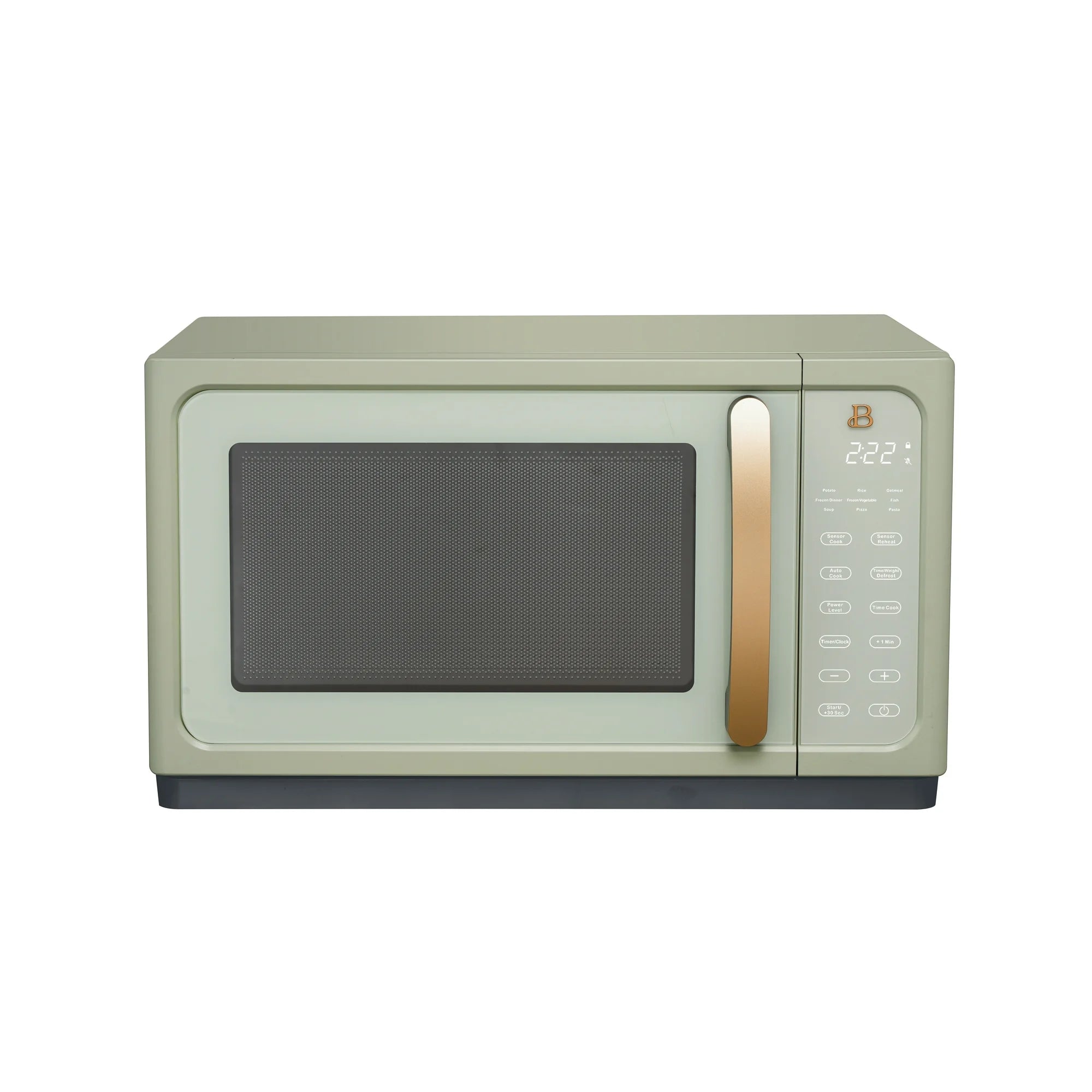 Beautiful 1.1 Cu ft 1000 Watt, Sensor Microwave Oven, Sage Green by Drew Barrymore, New - new