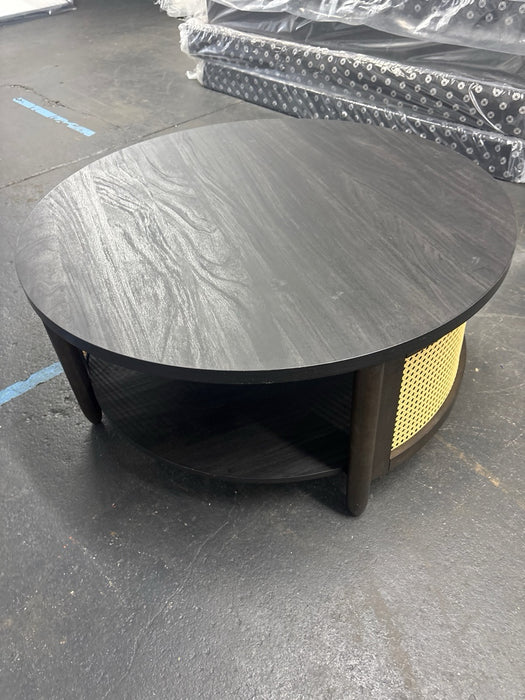 Better Homes & Gardens Springwood Caning Coffee Table, Charcoal Finish - new