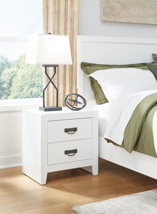 Binterglen White Two Drawer Night Stand