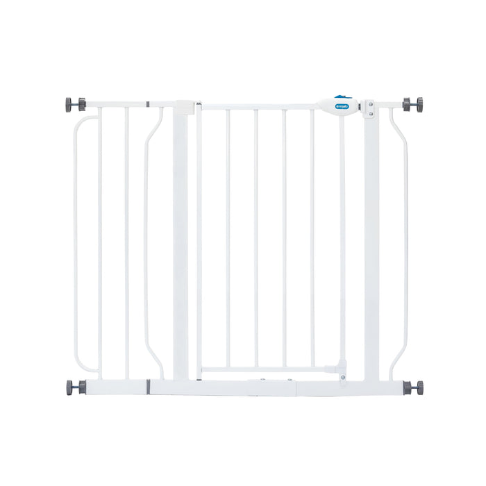 Regalo Extra Wide Walk-Through Baby Gate with Door, 29.5-38.5 in, White, Ages 6-24 Months - open_box