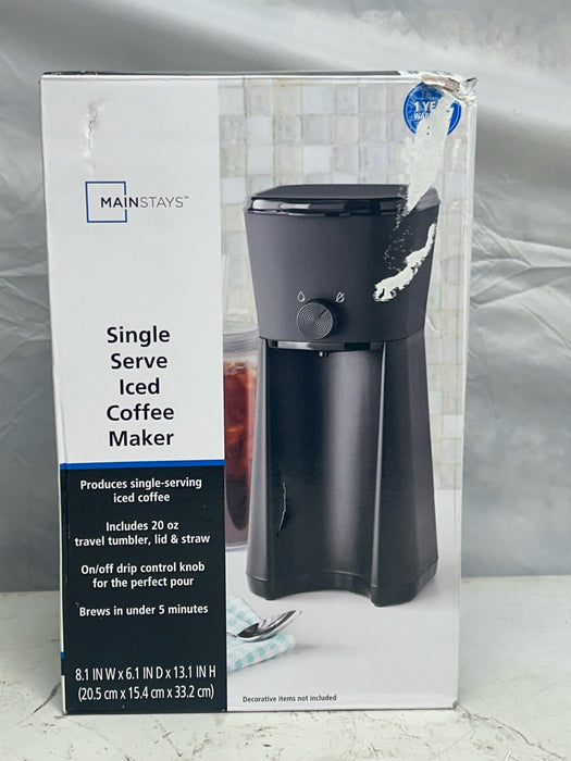 Mainstays Black 20 oz Iced Drip Coffee Maker - new