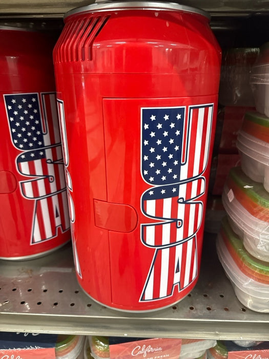 Guay Outdoor Portable Mini Fridge US Can Beverage Cooler – 8 Cans / 5 Liters - Indoor AC Home and Outdoor DC Car Vehicle Small Refrigerator - open_box