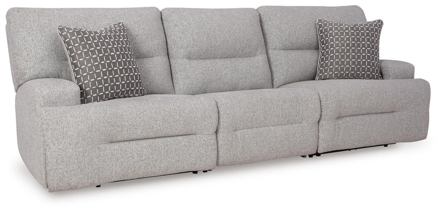 Acklen Place Pewter Acklen Place 3-Piece Power Reclining Sectional Sofa