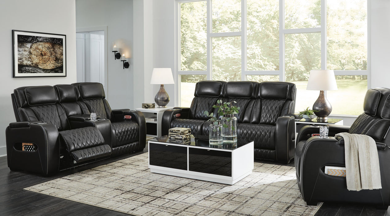 Boyington Black Boyington Sofa, Loveseat and Recliner