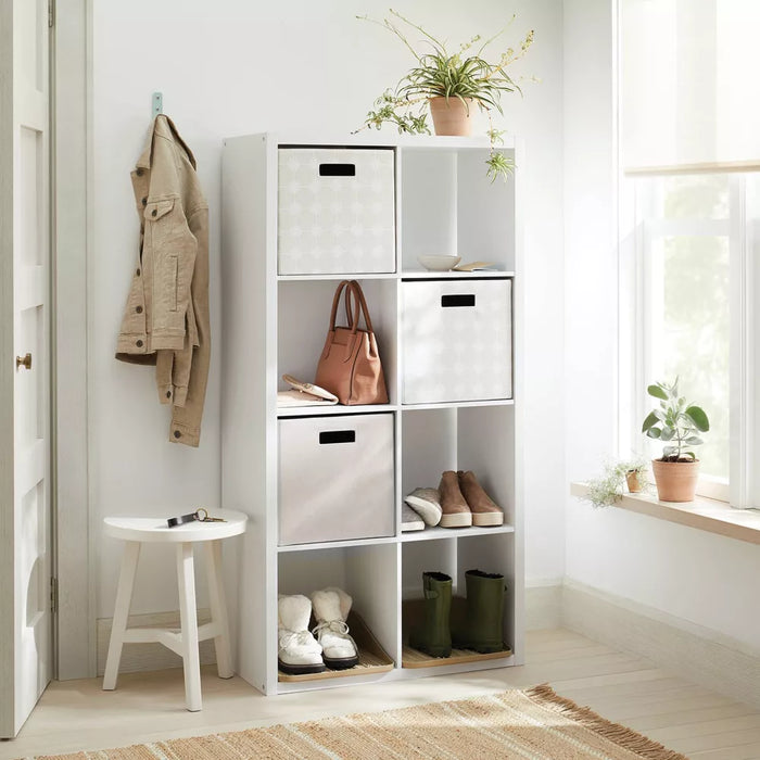 8 Cube Organizer White - Brightroom: Versatile Shelving Unit, MDF & Particle Board, Up to 30 lbs per Shelf - new