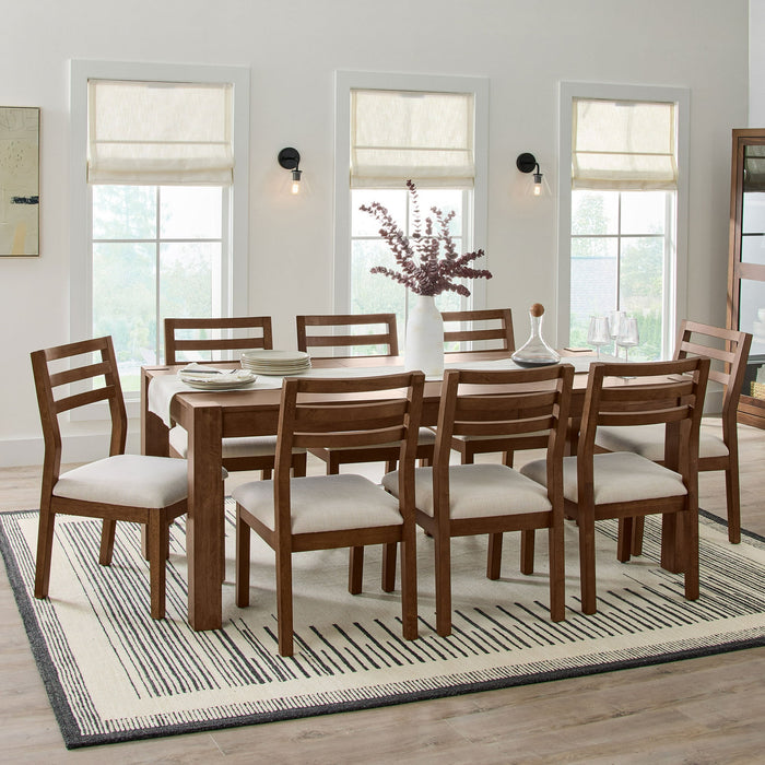 Better Homes & Gardens Bryant Solid Wood Extendable Dining Table, Walnut Finish - new