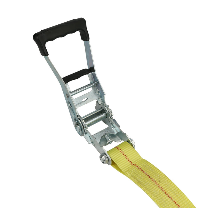 Hyper Tough Brand 2”x27" Tie down Straps with over Size Ratchet Handle 3333lbs, Work Load with DJ-Hooks Single Pack - new
