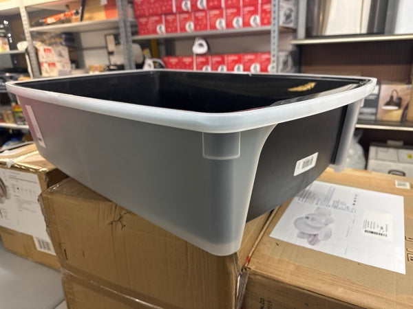IRIS USA Extra Large Cat Litter Box, Open Top Litter Box for Big Cats and Multi-Cat Households, High Sided Scatter Shield, Easy to Clean, Black - new
