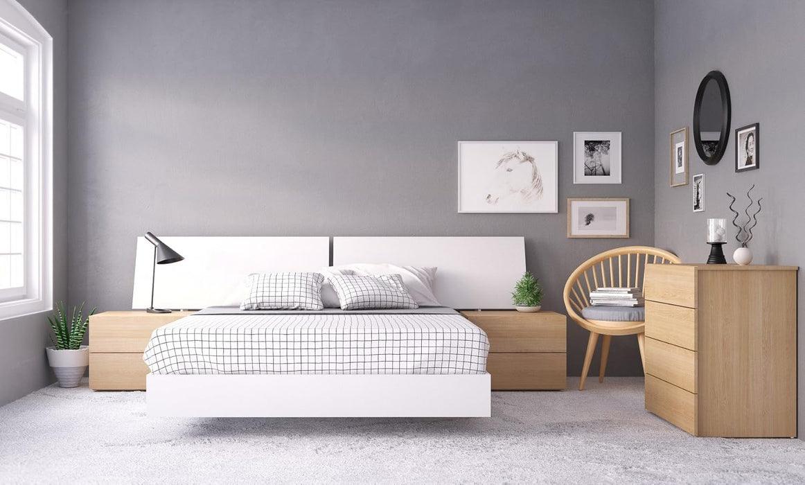 Nexera James Nightstand with 2-Drawers, Tan, 24-Inch - new