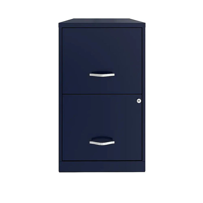 18in. 2 Drawer Metal File Cabinet - Key is Missing - new