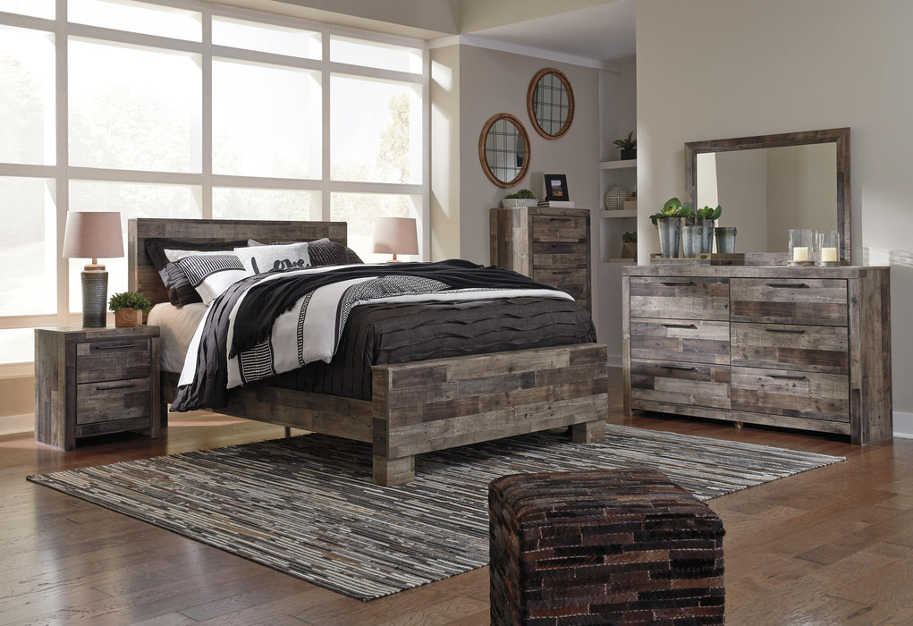 Derekson Multi Gray Derekson Queen Panel Bed