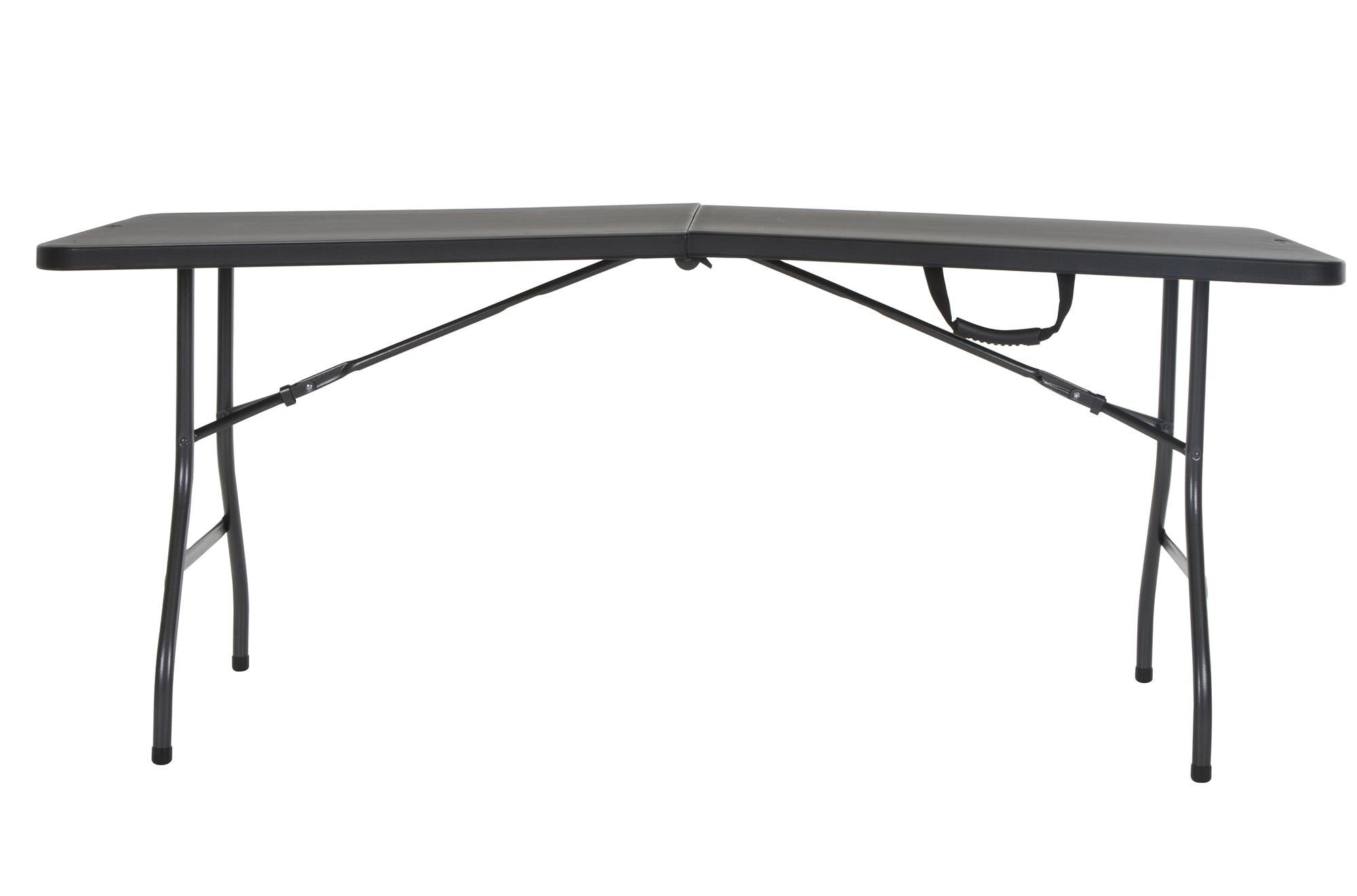 Cosco 6 Foot Centerfold Folding Table, Black - open_box