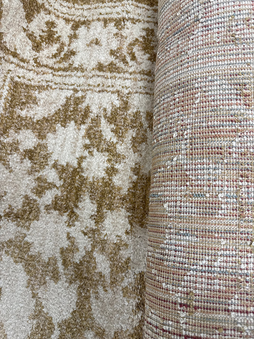 My Texas House Estelle 5'3" x 7' Gold White Floral Indoor Area Rug - new