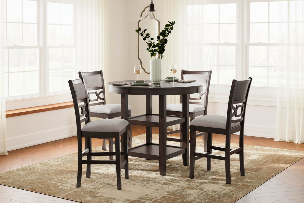 Langwest Brown DRM Counter Table Set (5/CN)