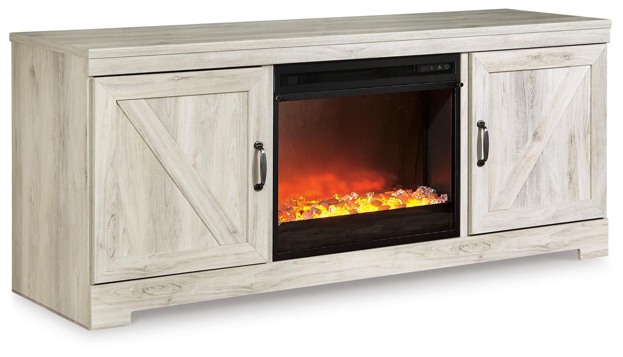 Bellaby Whitewash Bellaby 63" TV Stand with Fireplace