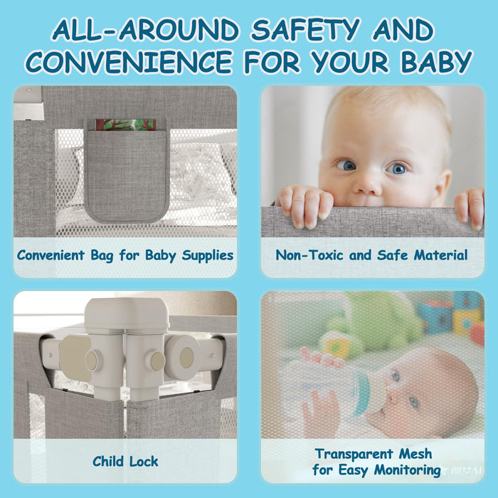 AquaVogue 3-Pack Queen Size Bed Rails for Toddlers -Height Adjustable Baby Bed Rail Guard Specially Designed for Queen Size Bed(2 Sides 78.7" + 1 Side 59") - new