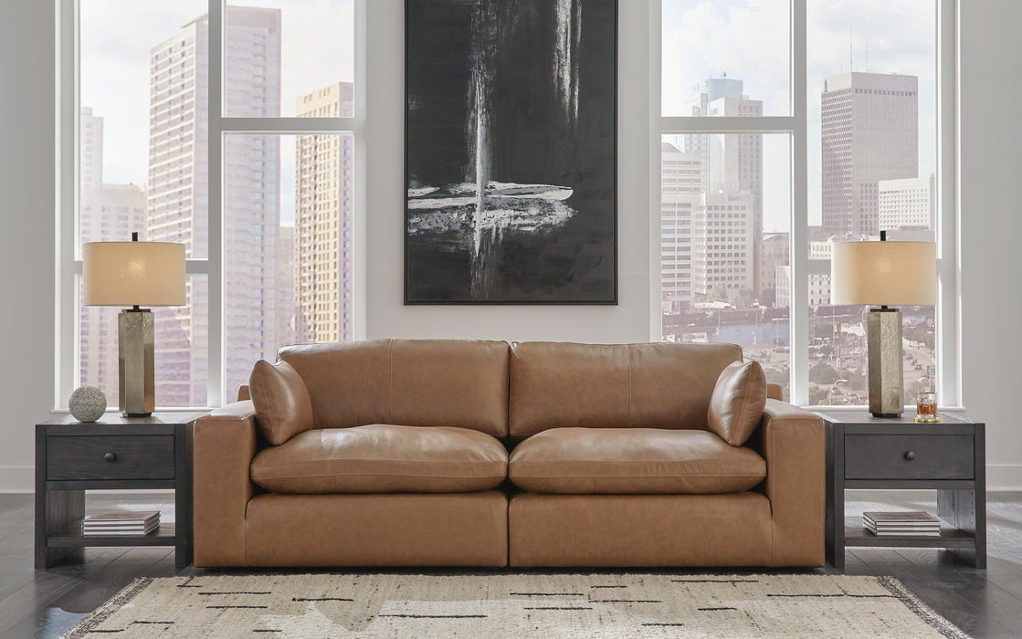 Emilia Caramel Emilia 2-Piece Sectional Loveseat