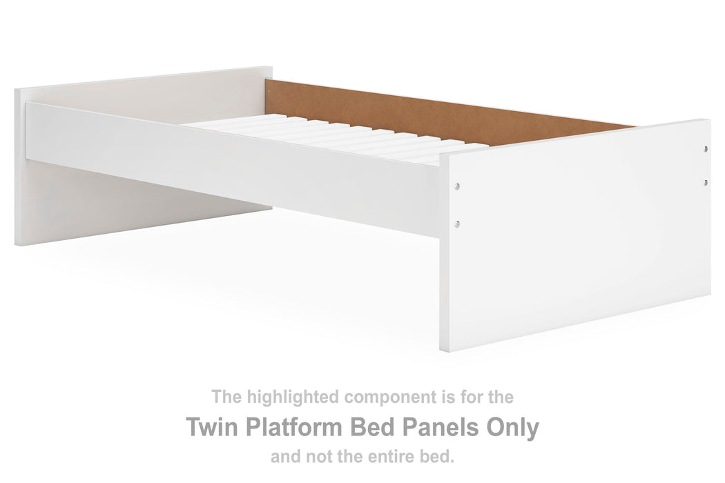 Onita White Twin Platform Bed Panels