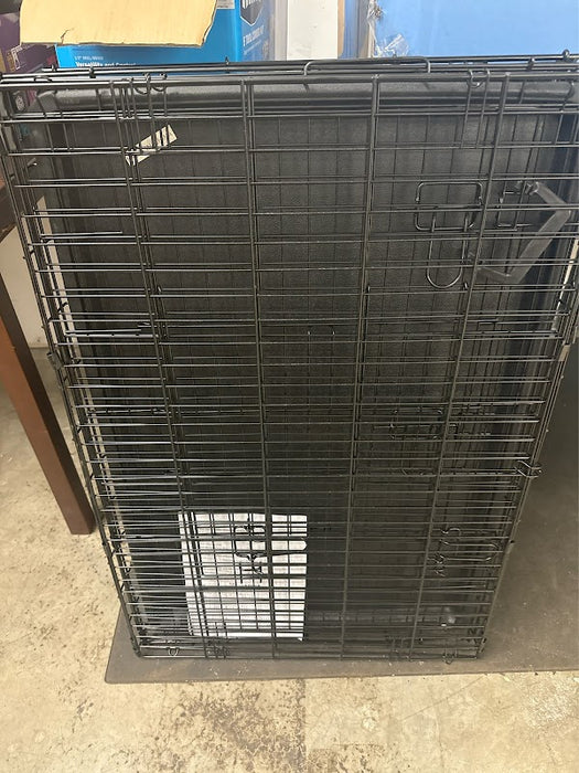 HomGarden 36 Foldable Dog Crate Steel Pet Kennel Double Door Medium Dog Cage - open_box