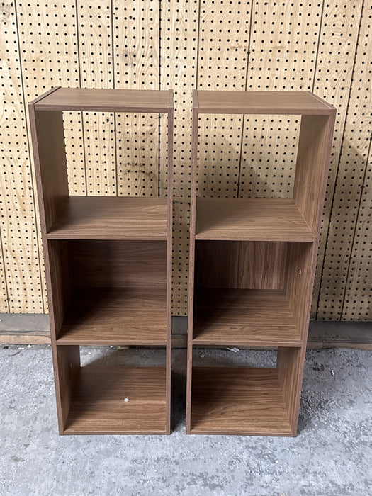 Mainstays 3 Cube Storage Organizer, Warm Walnut - new