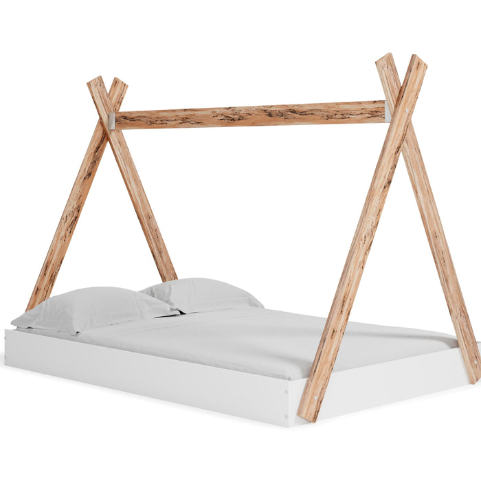 Piperton Two-tone Brown/White Full Tent Complete Bed in Box