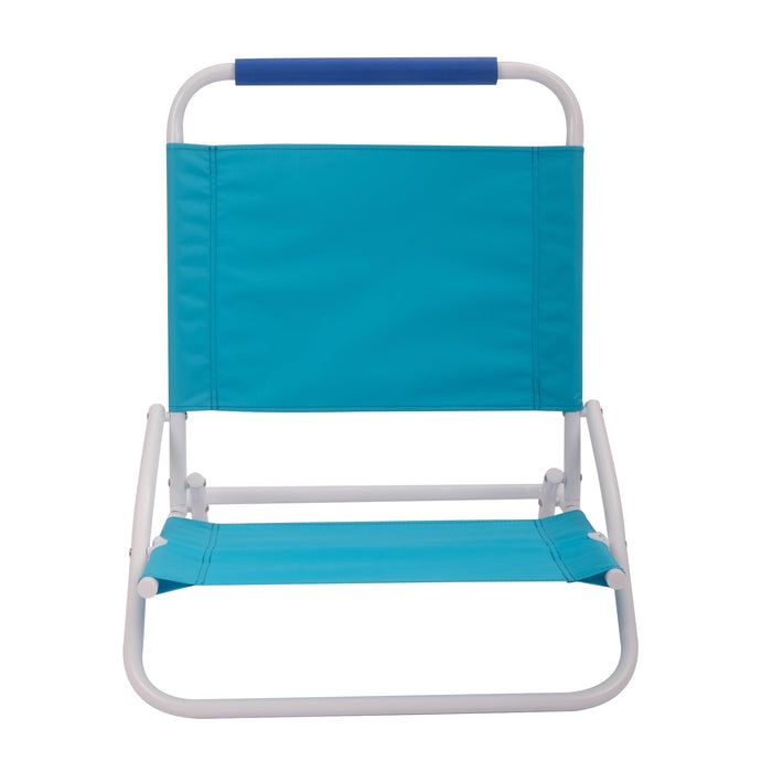 Mainstays Folding Beach Sand Chair, Teal - new