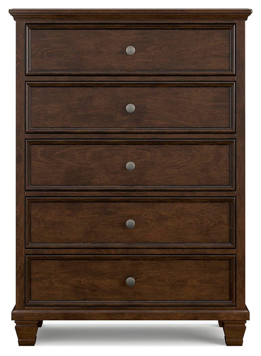 Danabrin Brown Five Drawer Chest