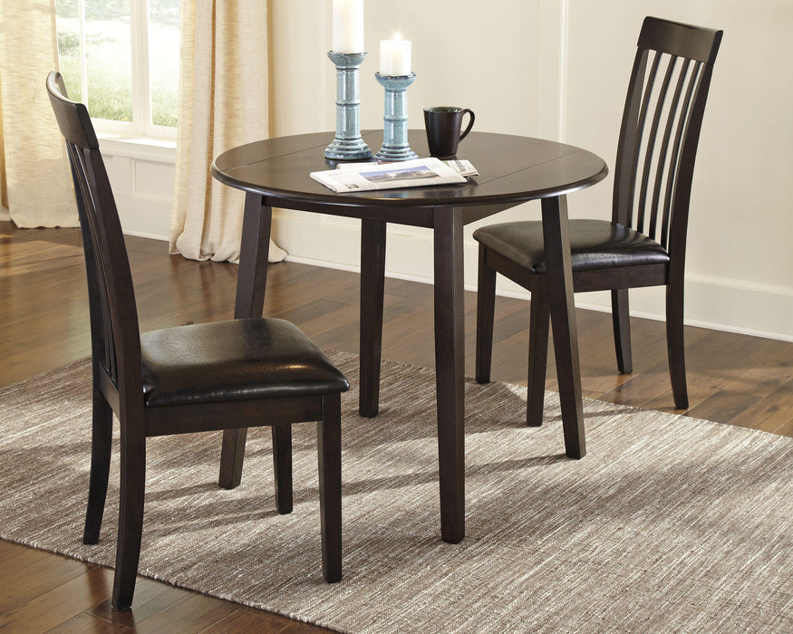 Hammis Dark Brown Hammis Dining Table and 2 Chairs